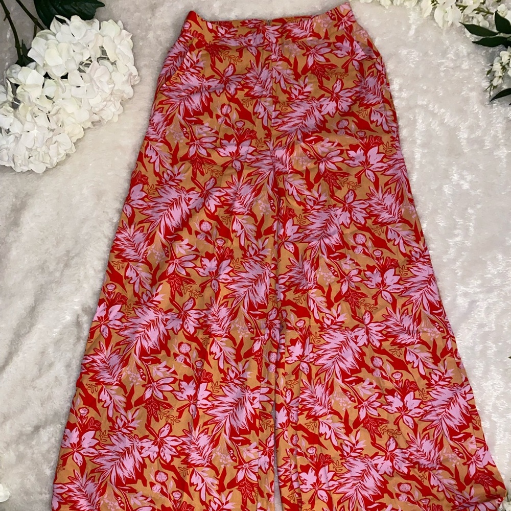 palazzo pants Forever 21, size S, color red and pink